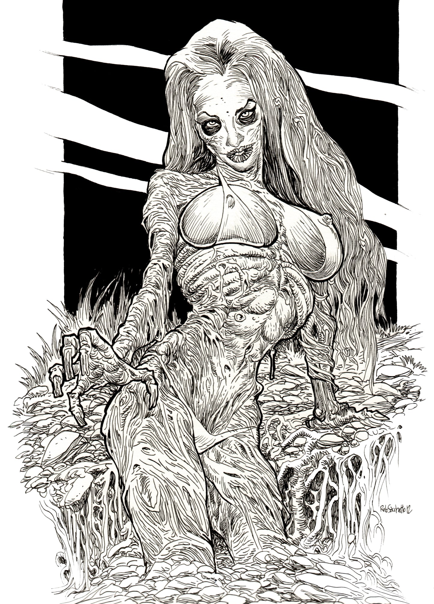 Zombie Pinup Diva : Dark Sky Death Maiden