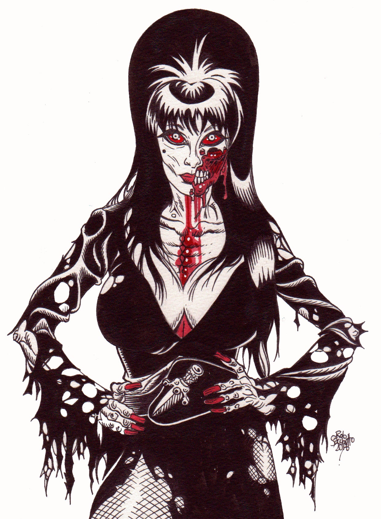 Cassandra Peterson : ELVIRA Zombie Portrait