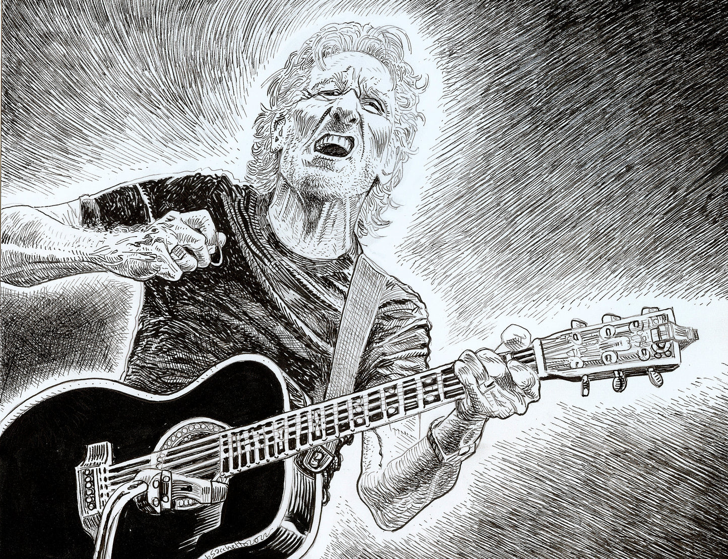 Roger Waters Chaos Line Art