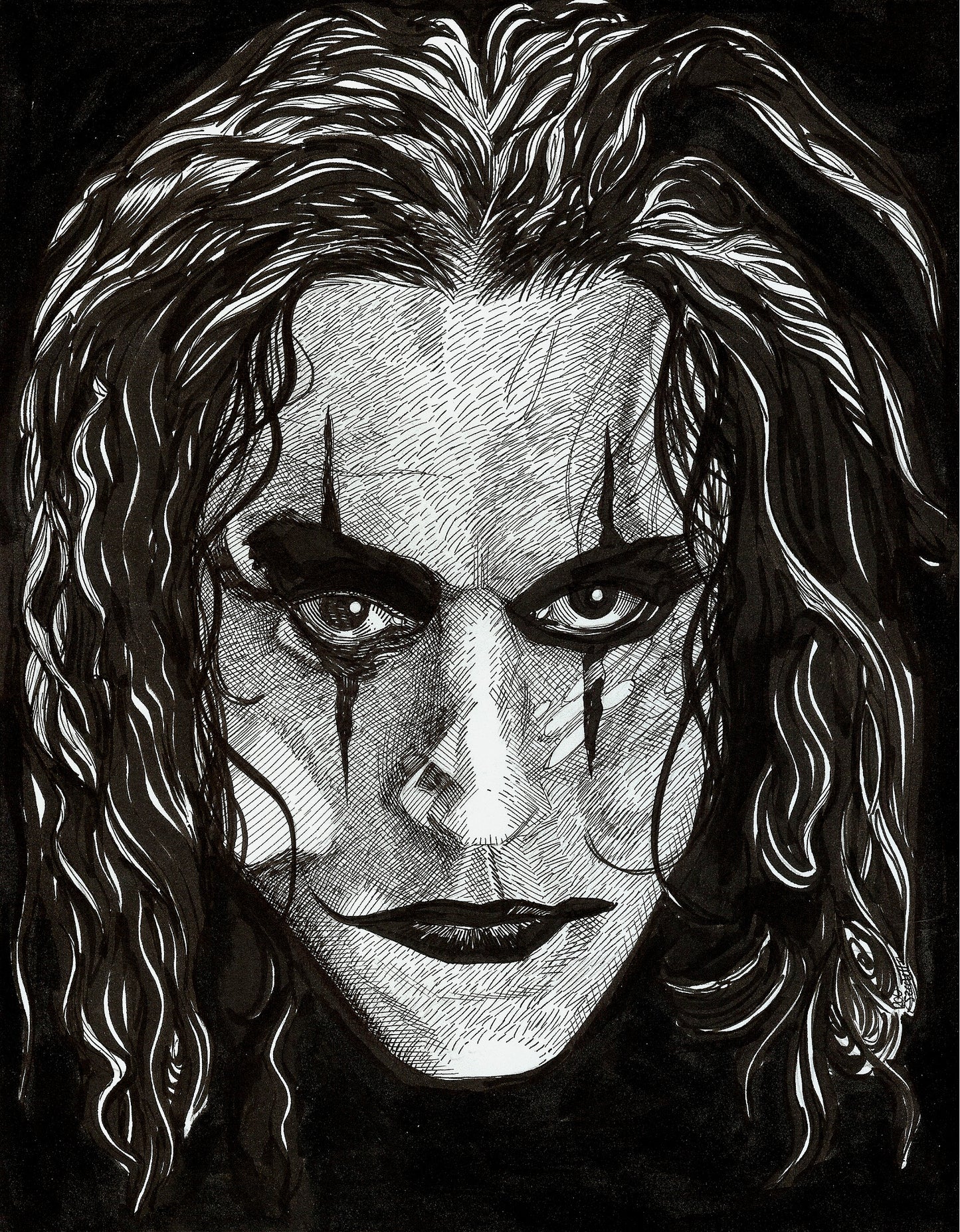 Brandon Lee (As The Crow) : Chaos Line Portrait