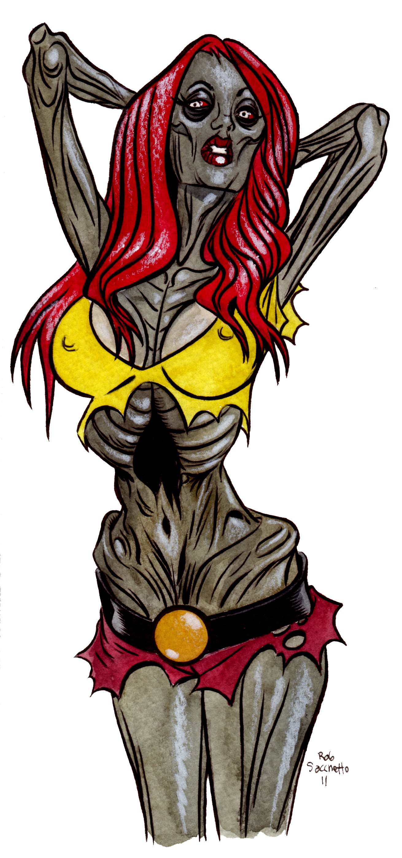 Zombie Pinup Diva : Peckish Princess