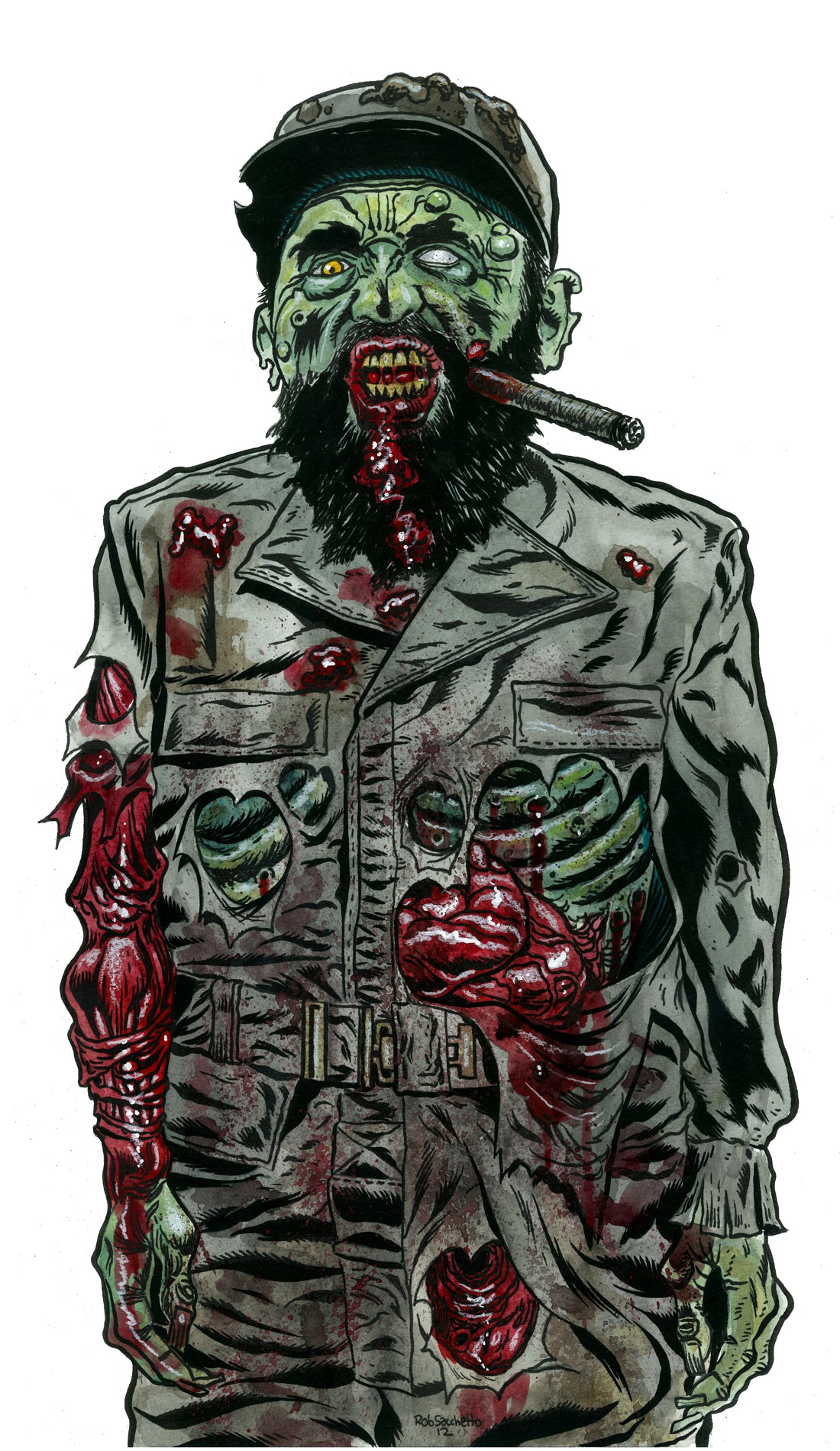 Fidel Castro : Zombie Portrait