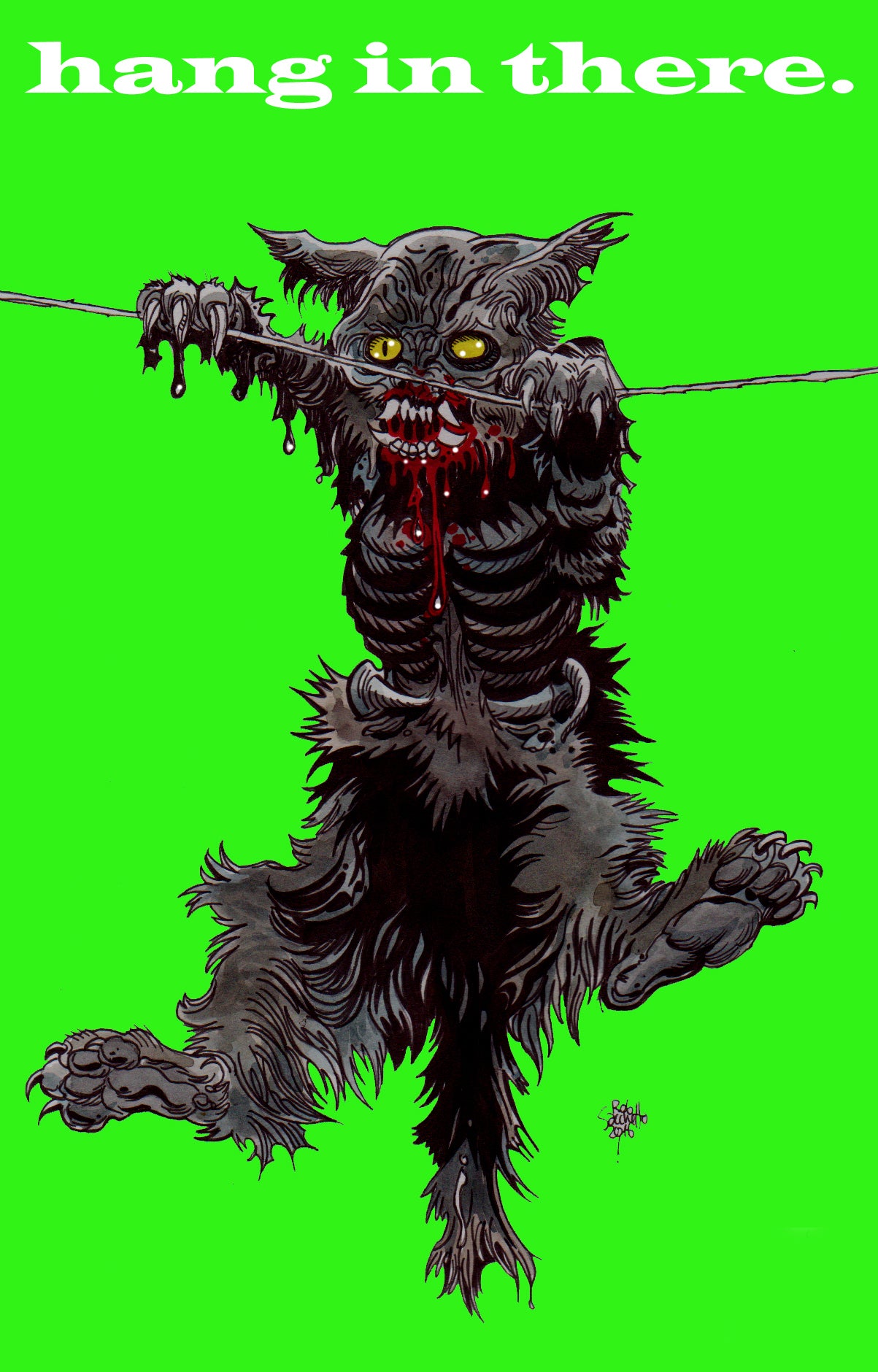 Zombie Zoo : 'Hang in there' Kitty