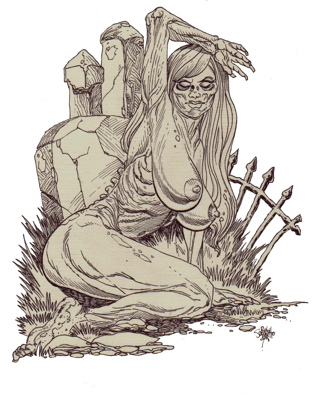 Zombie Pinup Diva : Grave Yard Encounters
