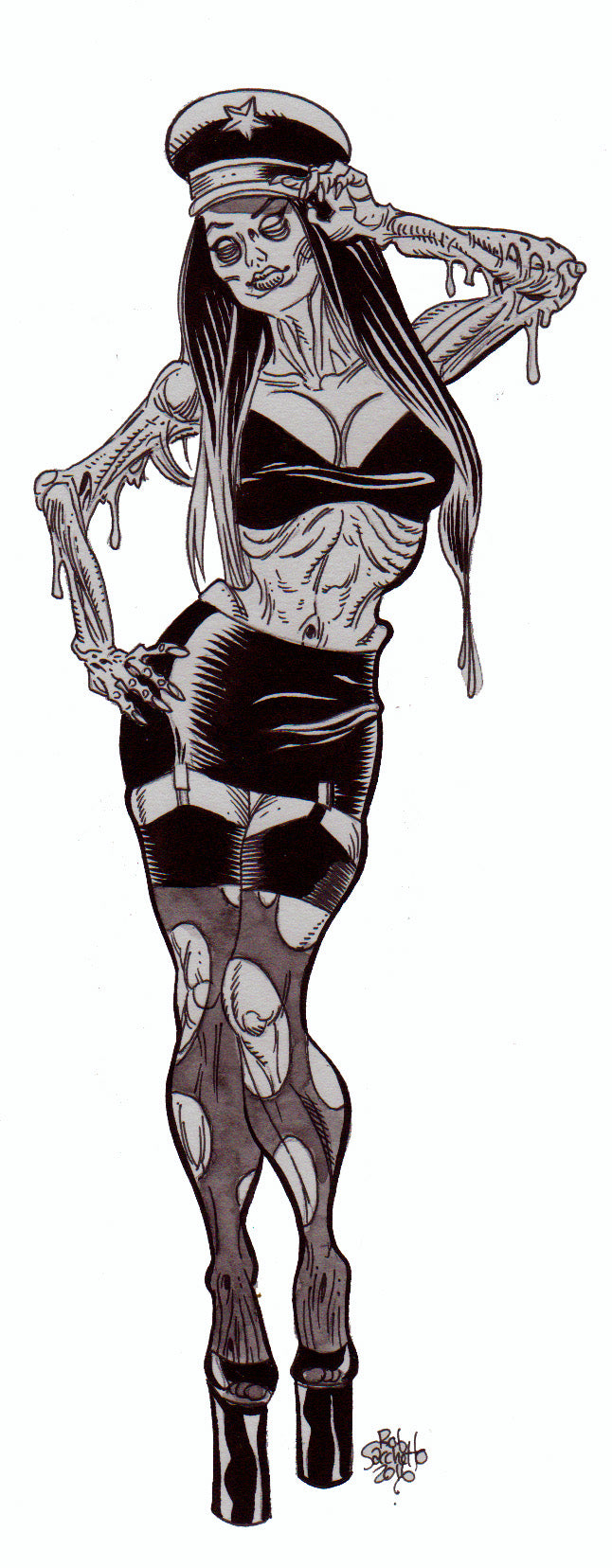 Zombie Pinup Diva : Fetish Fashion