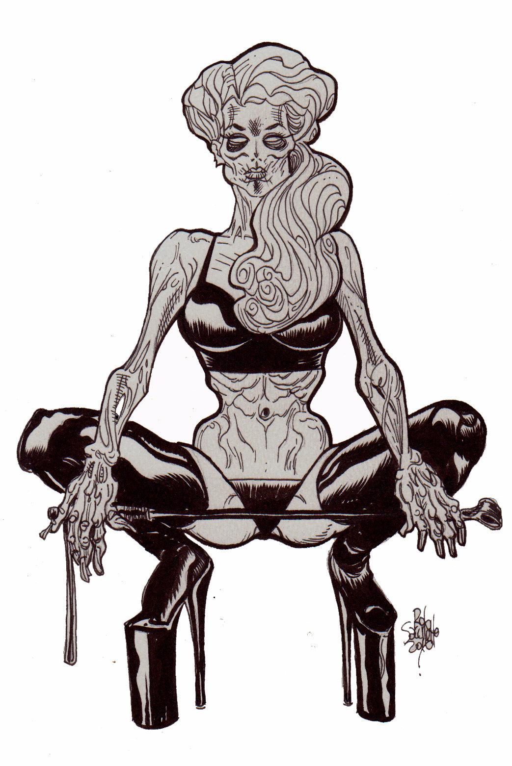 Zombie Pinup Diva : Latex for Flesh