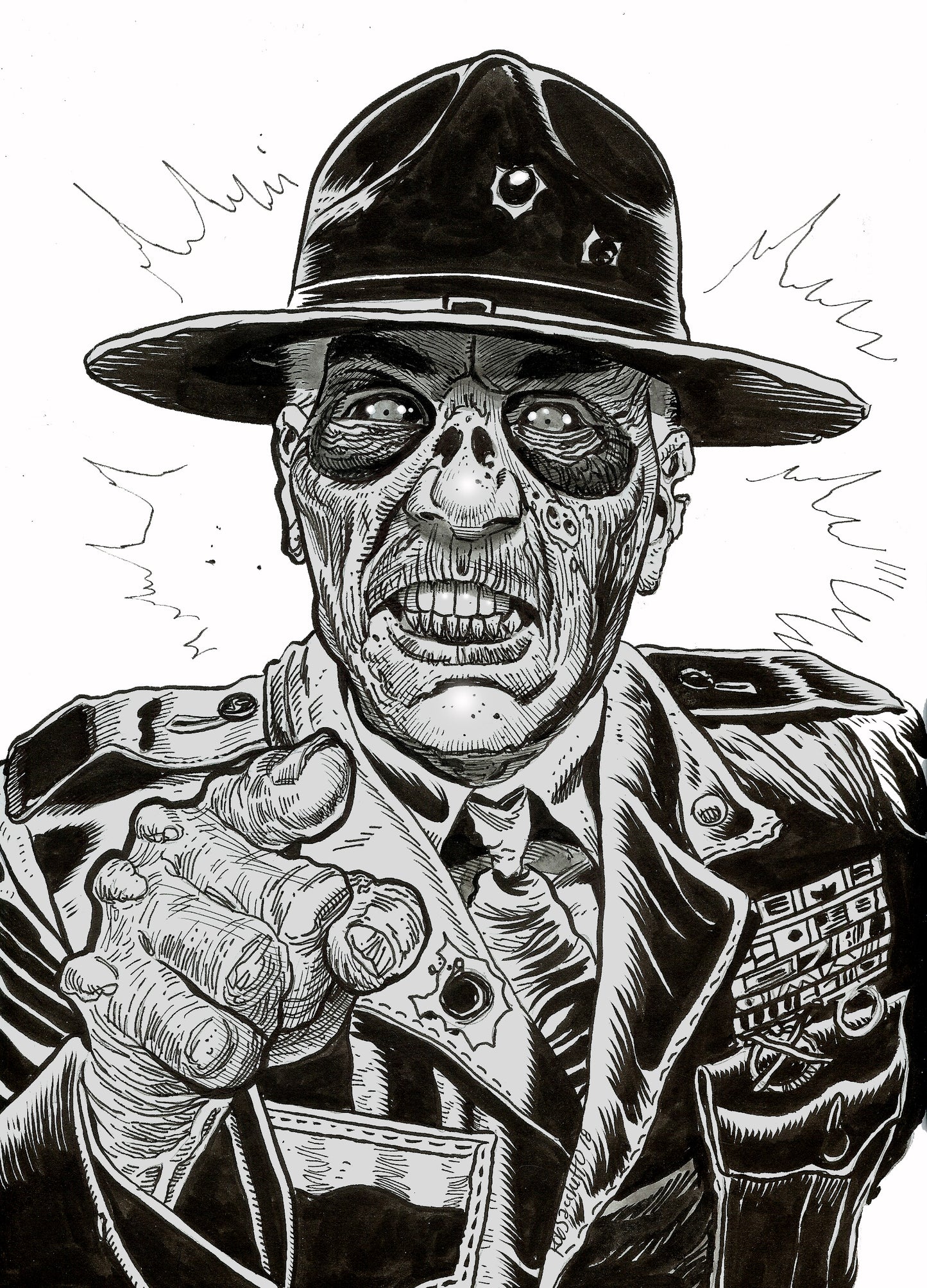 Celebrity Zombie Portraits : R. Lee Ermey