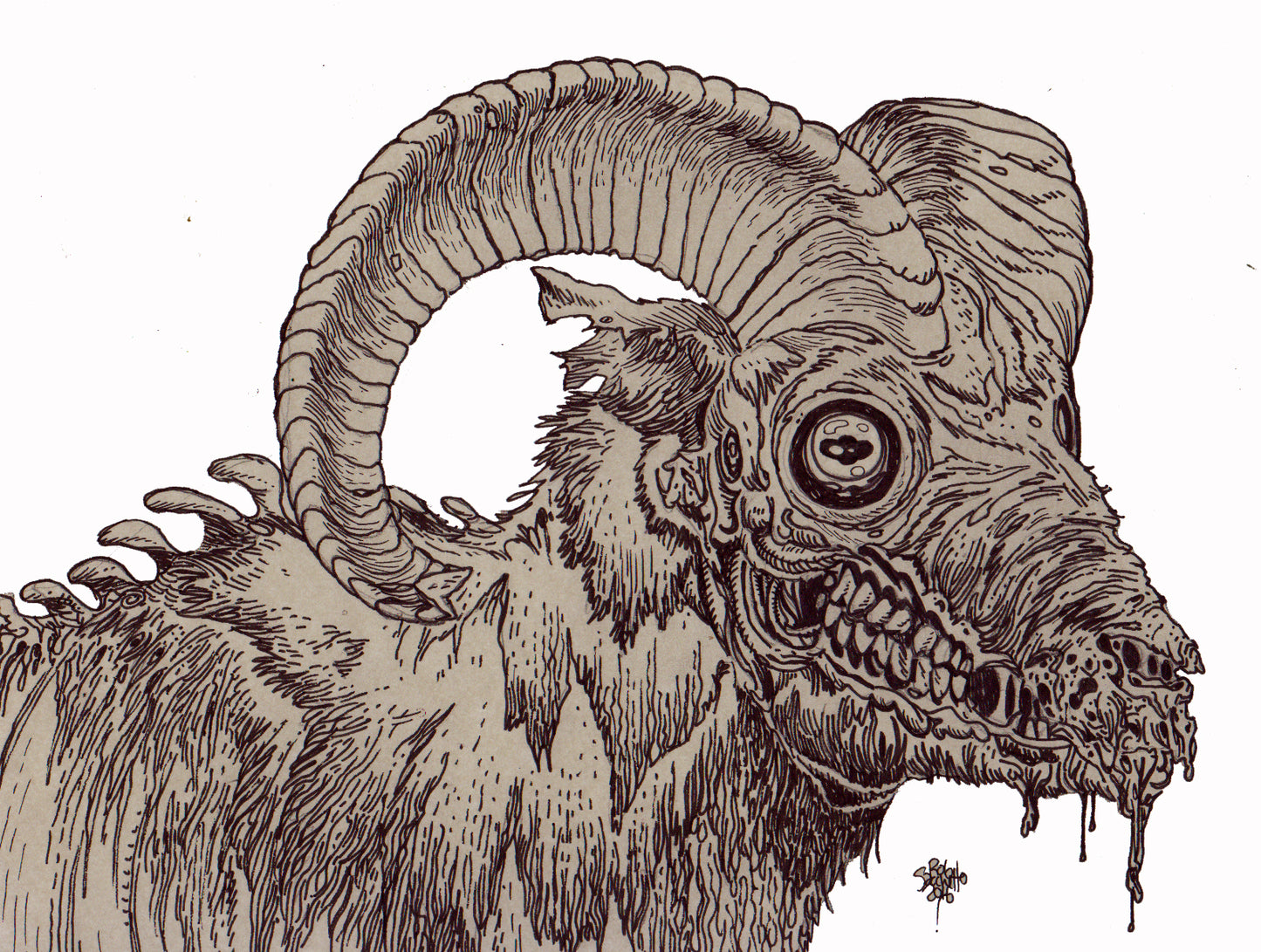Zombie Zoo : Big Horned Sheep