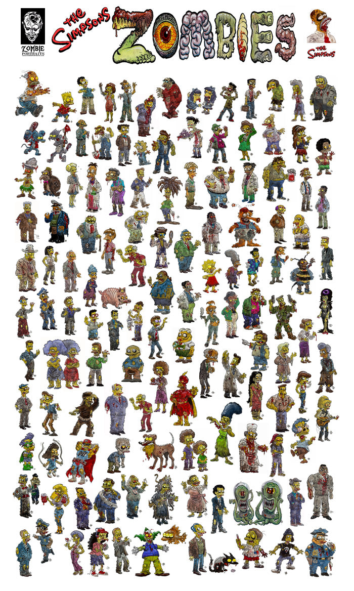 Zombie Art Poster Series : The Simpsons