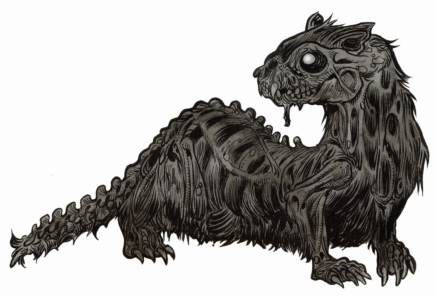 Zombie Zoo : Black Footed Ferret Zombie