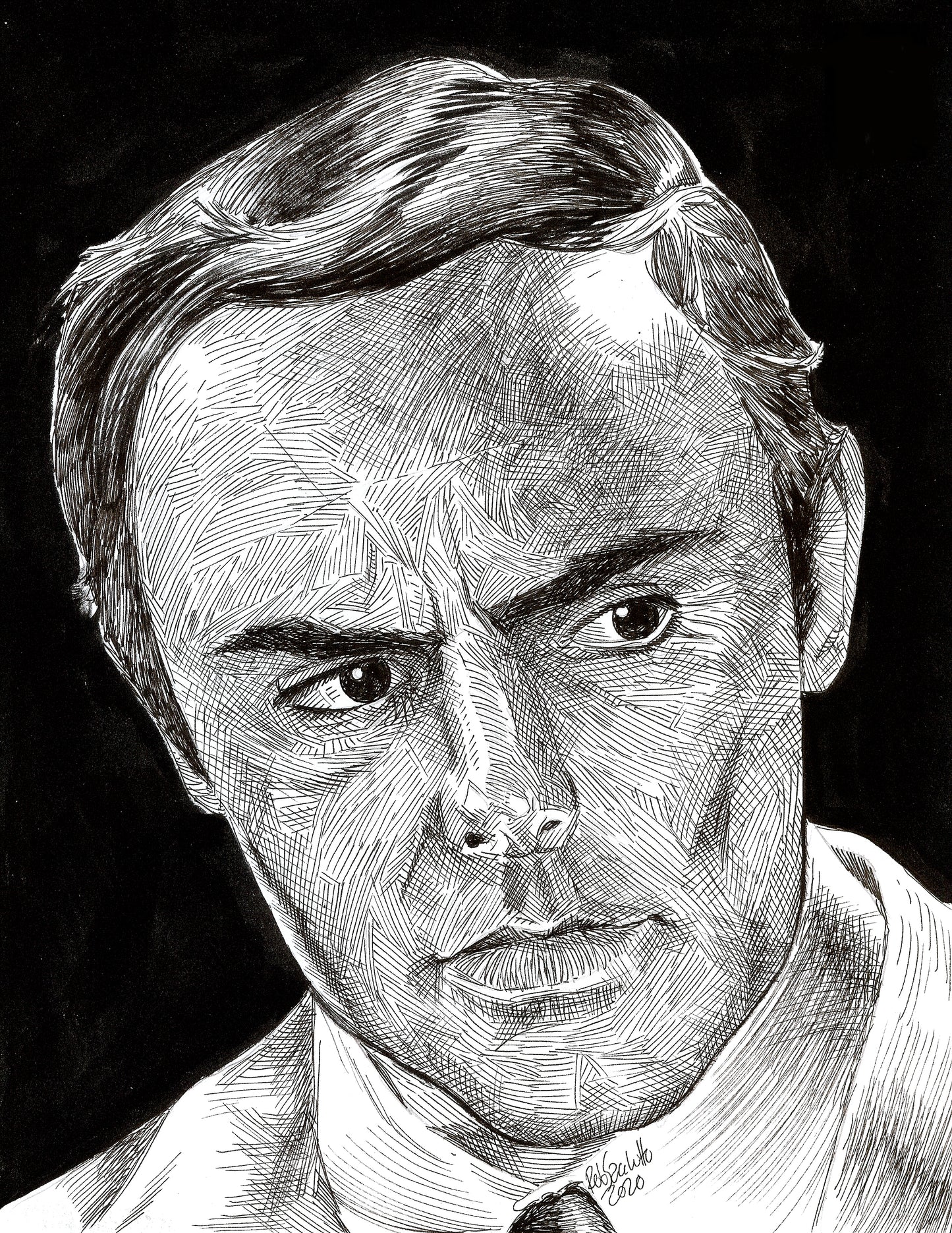 John Saxon Chaos Line Portrait