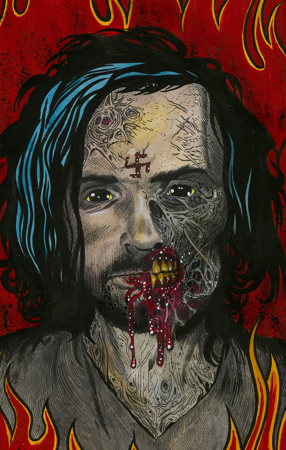 Charles Manson : 'Celebrity' Zombie Portrait