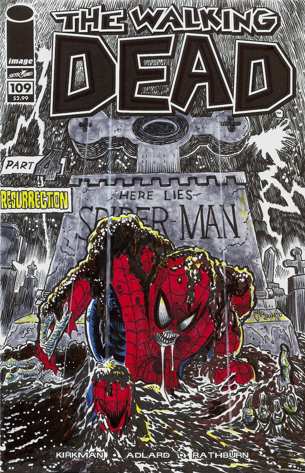 Zombie Comic Book Covers : Walking Dead/Spider Man Mash-Up