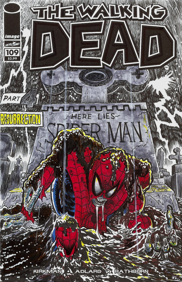 Zombie Comic Book Covers : Walking Dead/Spider Man Mash-Up