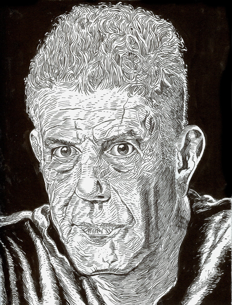 Anthony Bourdain Line Art Portrait