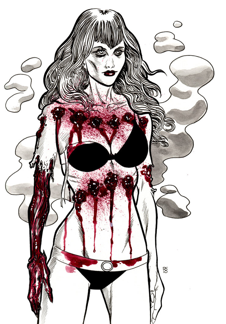 Zombie Pinup Divas : Cross Your Heart Bullet Holes
