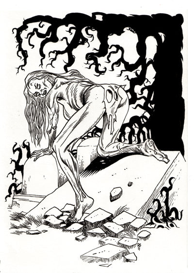 Zombie Pinup Diva : Graveside