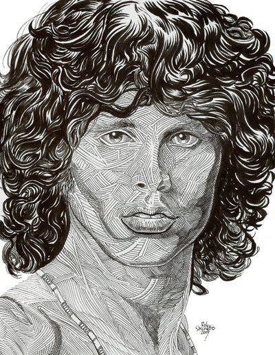 Jim Morrison : Chaos Line Art Portrait