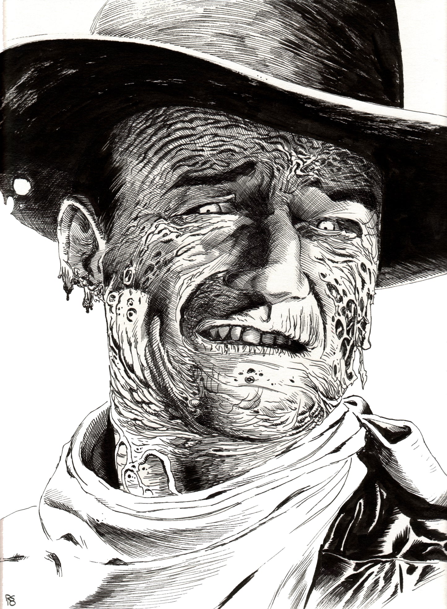 John Wayne Zombie Portrait