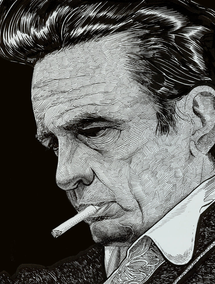 Johnny Cash, The Man in Black : Chaos Line Portrait