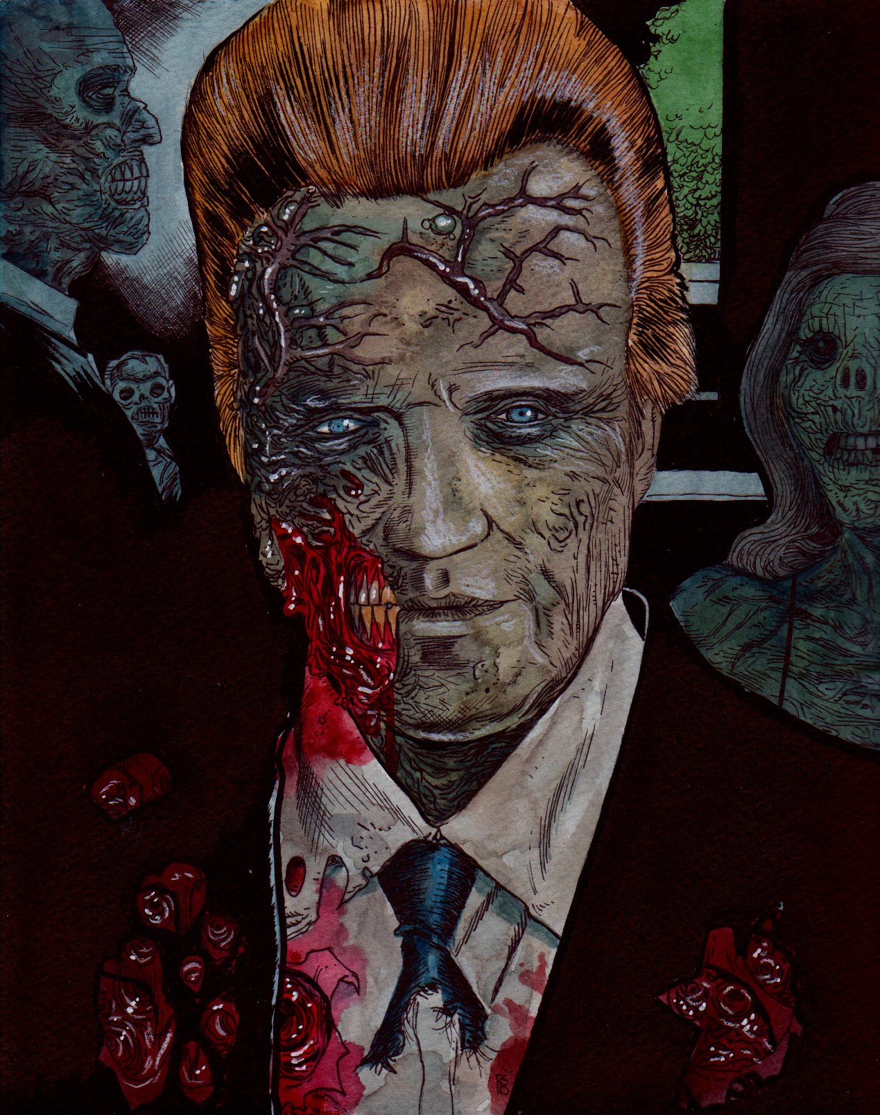 Christopher Walken : Zombie Portrait