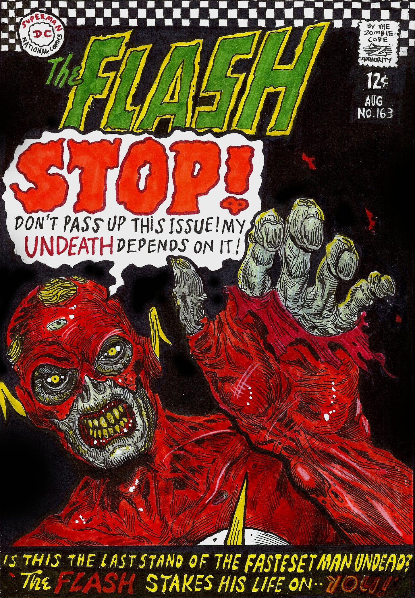 Zombie Comic Book Covers : Flash #163