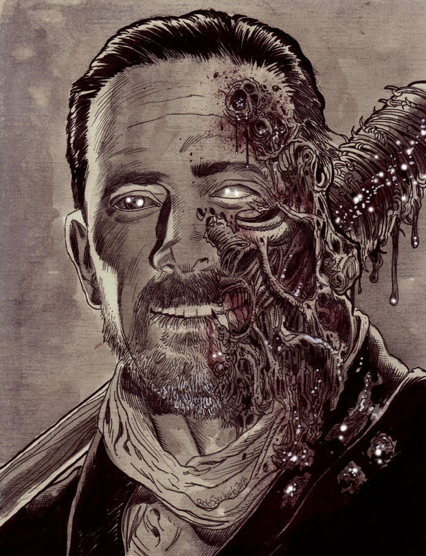 Jeffrey Dean Morgan : Zombie Portrait (Negan)