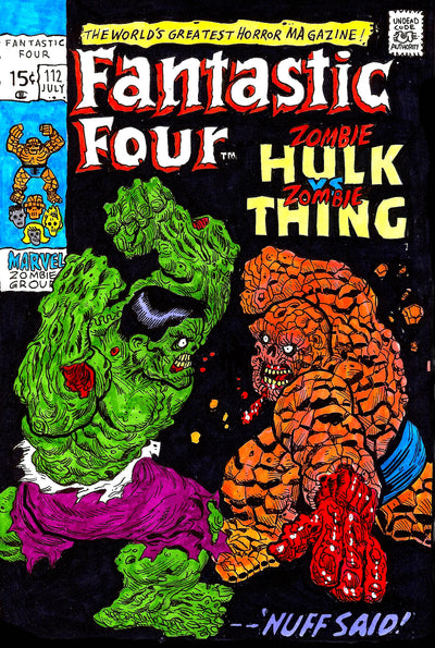 Zombie Comic Book Covers : Fantastic Four #112