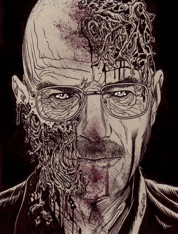 Bryan Cranston (As Walter White) : Zombie Portrait