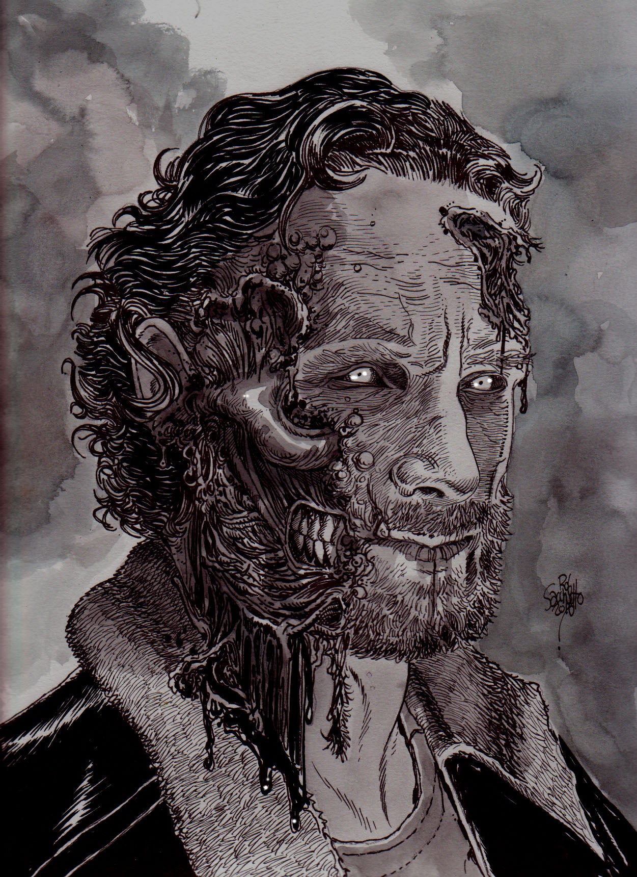 Andrew Lincoln : Zombie Portrait (Rick Grimes)